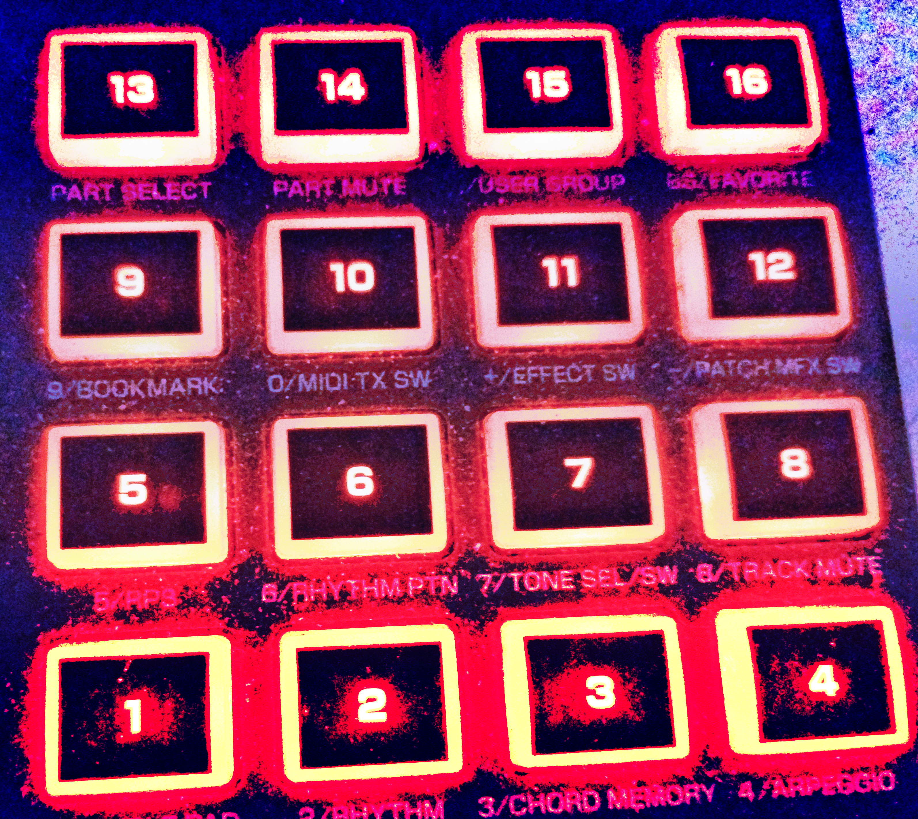 Rhythm pad electronic instrument